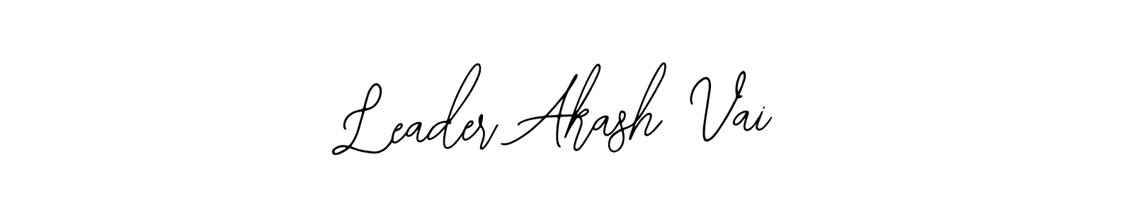 Create a beautiful signature design for name Leader Akash Vai. With this signature (Bearetta-2O07w) fonts, you can make a handwritten signature for free. Leader Akash Vai signature style 12 images and pictures png