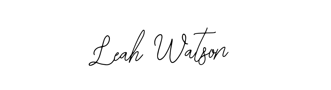 Also You can easily find your signature by using the search form. We will create Leah Watson name handwritten signature images for you free of cost using Bearetta-2O07w sign style. Leah Watson signature style 12 images and pictures png