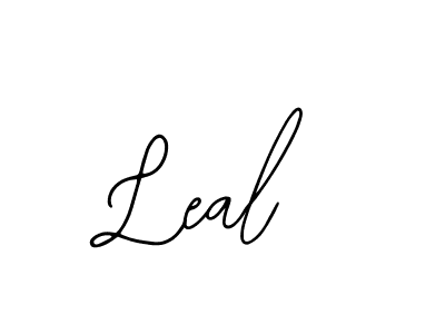 Design your own signature with our free online signature maker. With this signature software, you can create a handwritten (Bearetta-2O07w) signature for name Leal. Leal signature style 12 images and pictures png