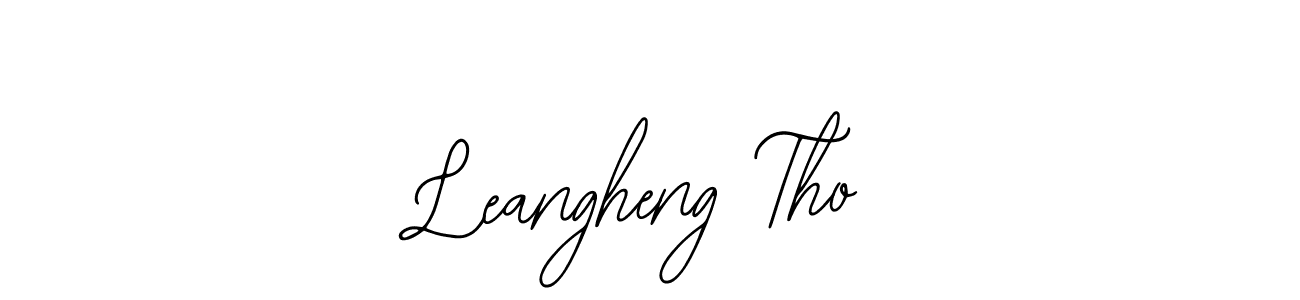 How to make Leangheng Tho name signature. Use Bearetta-2O07w style for creating short signs online. This is the latest handwritten sign. Leangheng Tho signature style 12 images and pictures png