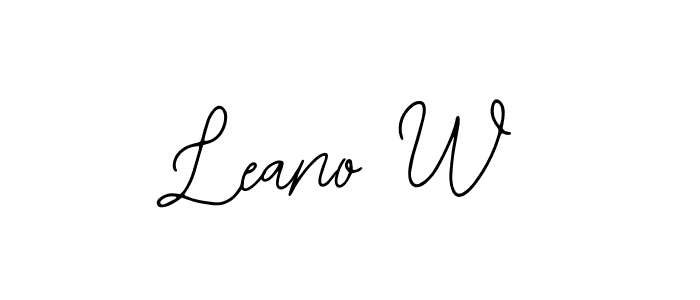 Similarly Bearetta-2O07w is the best handwritten signature design. Signature creator online .You can use it as an online autograph creator for name Leano W. Leano W signature style 12 images and pictures png