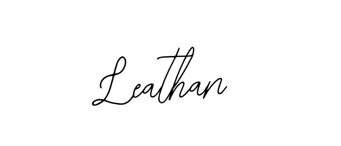 How to make Leathan signature? Bearetta-2O07w is a professional autograph style. Create handwritten signature for Leathan name. Leathan signature style 12 images and pictures png