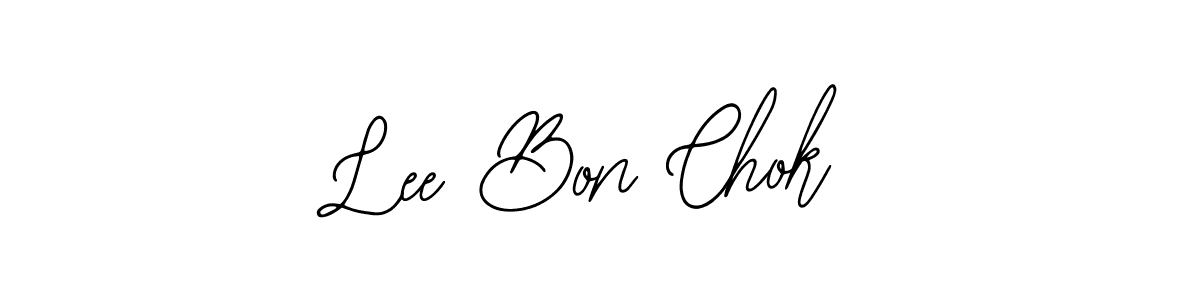 Use a signature maker to create a handwritten signature online. With this signature software, you can design (Bearetta-2O07w) your own signature for name Lee Bon Chok. Lee Bon Chok signature style 12 images and pictures png