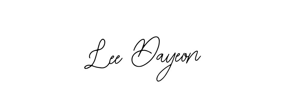 You should practise on your own different ways (Bearetta-2O07w) to write your name (Lee Dayeon) in signature. don't let someone else do it for you. Lee Dayeon signature style 12 images and pictures png