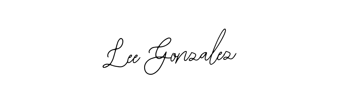 You should practise on your own different ways (Bearetta-2O07w) to write your name (Lee Gonzalez) in signature. don't let someone else do it for you. Lee Gonzalez signature style 12 images and pictures png