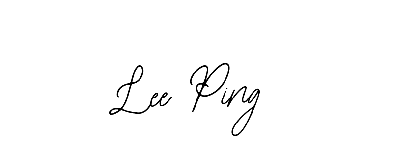 You should practise on your own different ways (Bearetta-2O07w) to write your name (Lee Ping) in signature. don't let someone else do it for you. Lee Ping signature style 12 images and pictures png