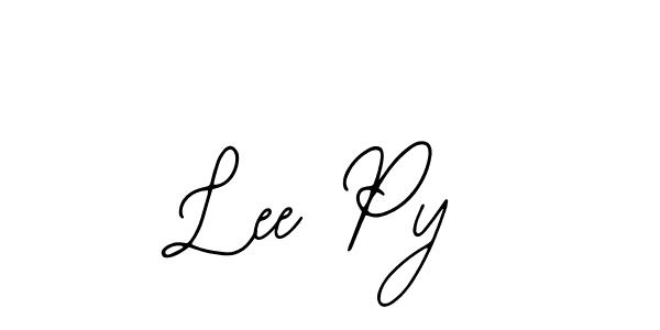 How to make Lee Py name signature. Use Bearetta-2O07w style for creating short signs online. This is the latest handwritten sign. Lee Py signature style 12 images and pictures png