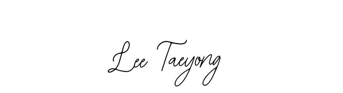 How to make Lee Taeyong name signature. Use Bearetta-2O07w style for creating short signs online. This is the latest handwritten sign. Lee Taeyong signature style 12 images and pictures png