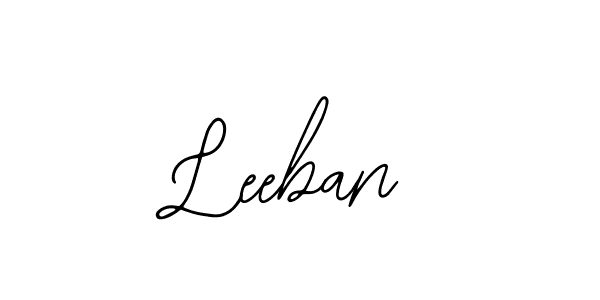 if you are searching for the best signature style for your name Leeban. so please give up your signature search. here we have designed multiple signature styles  using Bearetta-2O07w. Leeban signature style 12 images and pictures png