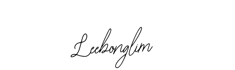 Use a signature maker to create a handwritten signature online. With this signature software, you can design (Bearetta-2O07w) your own signature for name Leebonglim. Leebonglim signature style 12 images and pictures png