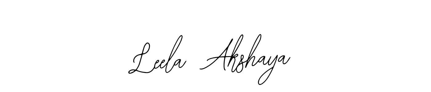 Design your own signature with our free online signature maker. With this signature software, you can create a handwritten (Bearetta-2O07w) signature for name Leela  Akshaya. Leela  Akshaya signature style 12 images and pictures png