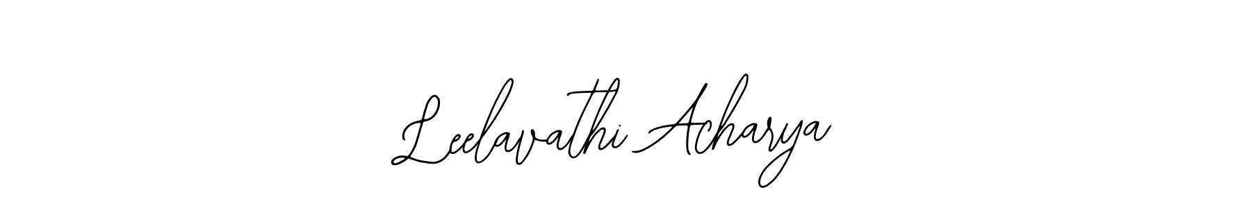 Also You can easily find your signature by using the search form. We will create Leelavathi Acharya name handwritten signature images for you free of cost using Bearetta-2O07w sign style. Leelavathi Acharya signature style 12 images and pictures png