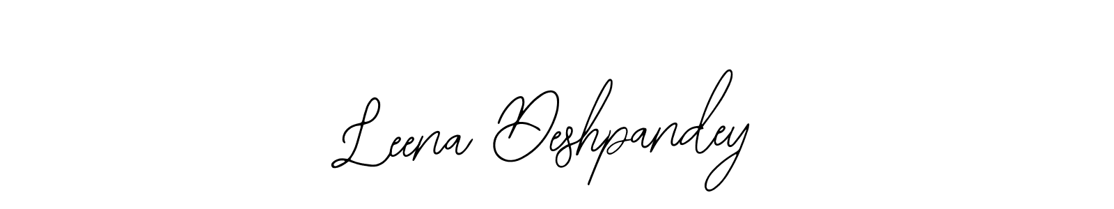 How to make Leena Deshpandey name signature. Use Bearetta-2O07w style for creating short signs online. This is the latest handwritten sign. Leena Deshpandey signature style 12 images and pictures png