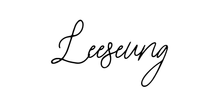 Designed for modern professionals: Leeseung name signature crafted with Bearetta-2O07w script. Ready for digital PDF workflows. Leeseung signature style 12 images and pictures png