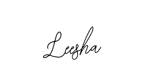 Use a signature maker to create a handwritten signature online. With this signature software, you can design (Bearetta-2O07w) your own signature for name Leesha. Leesha signature style 12 images and pictures png