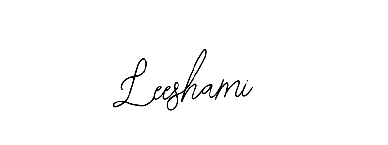 The best way (Bearetta-2O07w) to make a short signature is to pick only two or three words in your name. The name Leeshami include a total of six letters. For converting this name. Leeshami signature style 12 images and pictures png