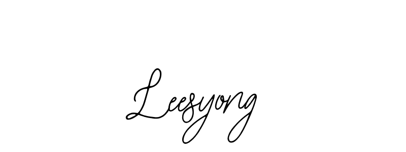 if you are searching for the best signature style for your name Leesyong. so please give up your signature search. here we have designed multiple signature styles  using Bearetta-2O07w. Leesyong signature style 12 images and pictures png