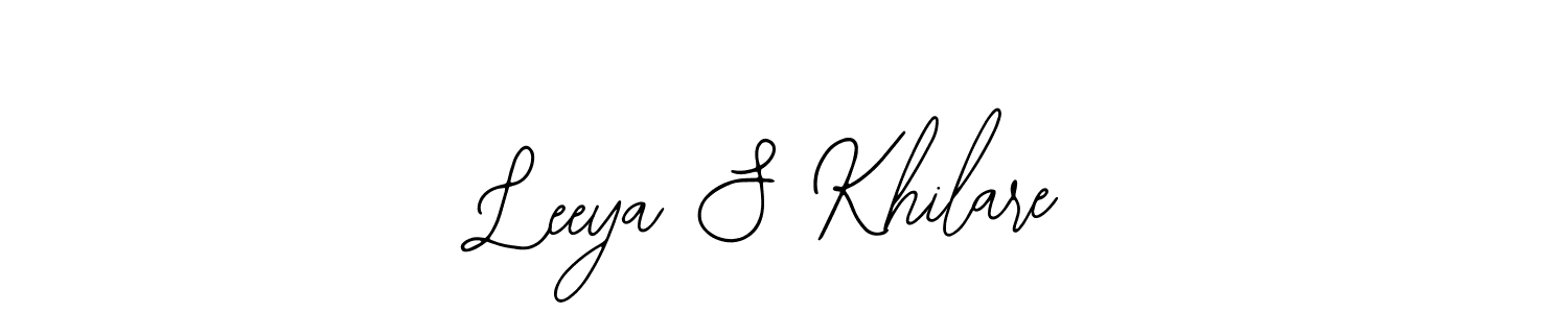 Use a signature maker to create a handwritten signature online. With this signature software, you can design (Bearetta-2O07w) your own signature for name Leeya S Khilare. Leeya S Khilare signature style 12 images and pictures png