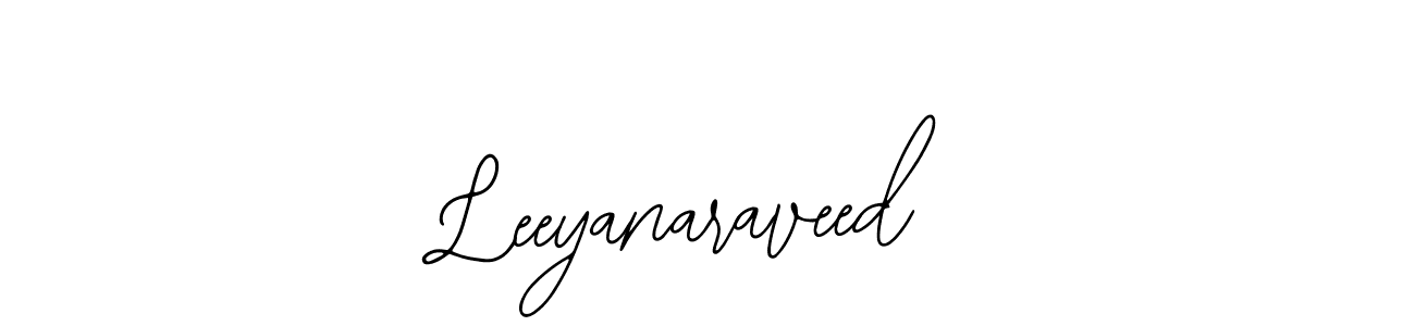 Use a signature maker to create a handwritten signature online. With this signature software, you can design (Bearetta-2O07w) your own signature for name Leeyanaraveed. Leeyanaraveed signature style 12 images and pictures png