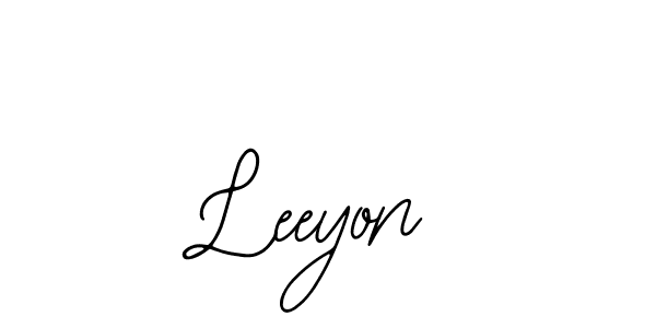 Design your own signature with our free online signature maker. With this signature software, you can create a handwritten (Bearetta-2O07w) signature for name Leeyon. Leeyon signature style 12 images and pictures png