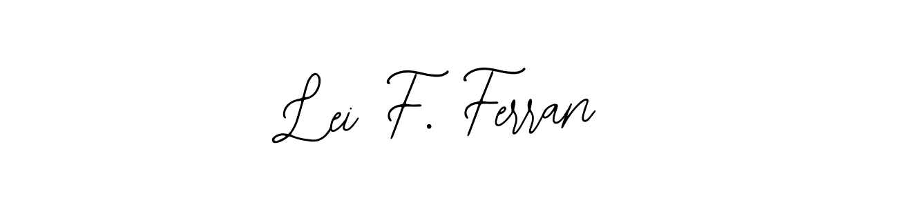 Create a beautiful signature design for name Lei F. Ferran. With this signature (Bearetta-2O07w) fonts, you can make a handwritten signature for free. Lei F. Ferran signature style 12 images and pictures png