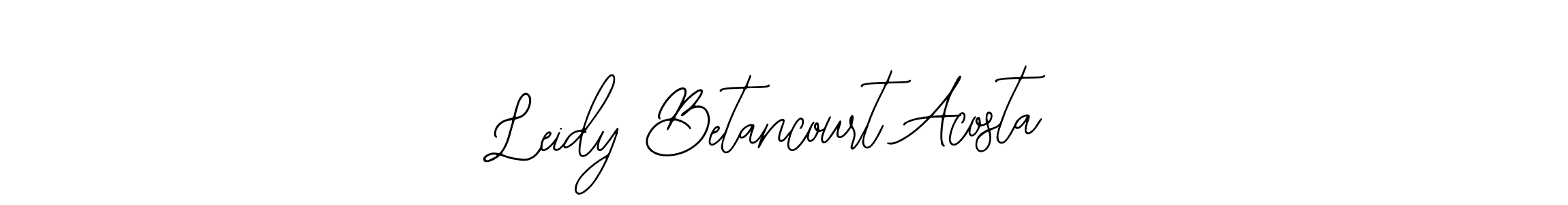 The best way (Bearetta-2O07w) to make a short signature is to pick only two or three words in your name. The name Leidy Betancourt Acosta include a total of six letters. For converting this name. Leidy Betancourt Acosta signature style 12 images and pictures png