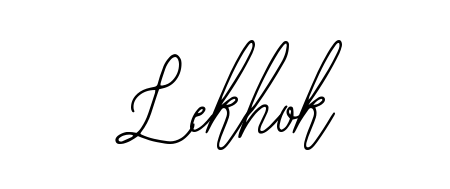 A sleek calligraphic signature for name Lekhok utilizing Bearetta-2O07w styling. Great for adding personal signatures to photos and art. Lekhok signature style 12 images and pictures png