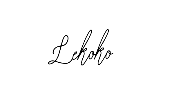 You should practise on your own different ways (Bearetta-2O07w) to write your name (Lekoko) in signature. don't let someone else do it for you. Lekoko signature style 12 images and pictures png