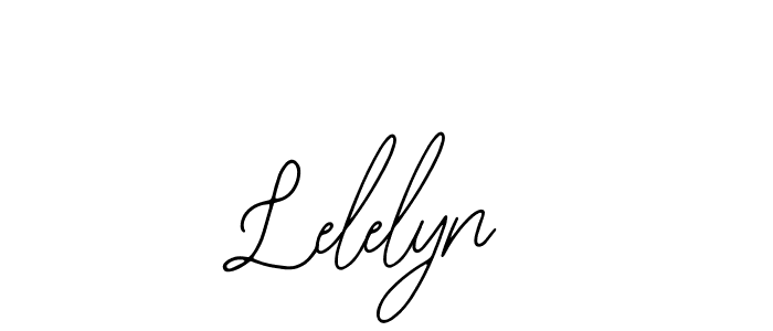 How to make Lelelyn name signature. Use Bearetta-2O07w style for creating short signs online. This is the latest handwritten sign. Lelelyn signature style 12 images and pictures png