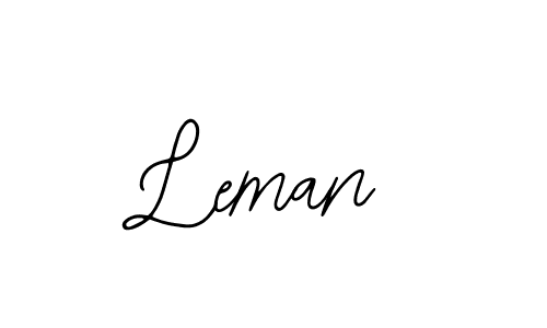 Design your own signature with our free online signature maker. With this signature software, you can create a handwritten (Bearetta-2O07w) signature for name Leman. Leman signature style 12 images and pictures png