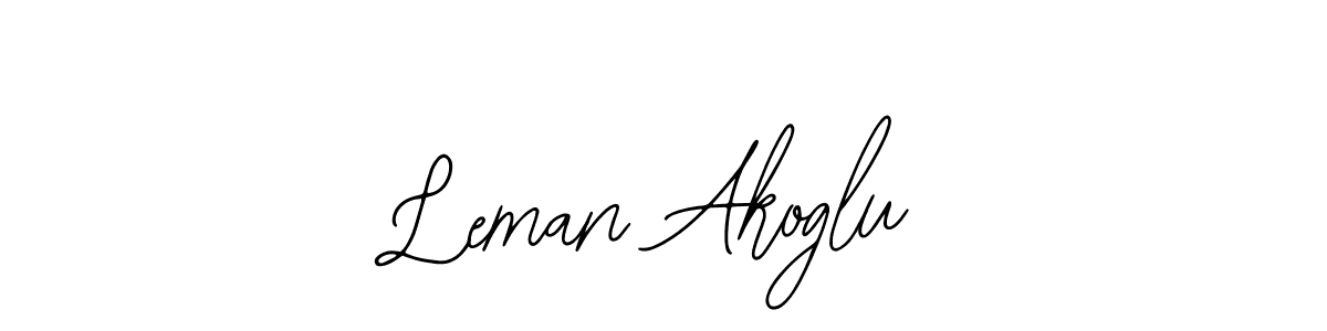 How to make Leman Akoglu signature? Bearetta-2O07w is a professional autograph style. Create handwritten signature for Leman Akoglu name. Leman Akoglu signature style 12 images and pictures png