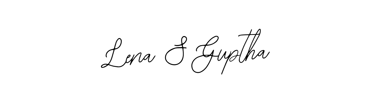 How to make Lena S Guptha name signature. Use Bearetta-2O07w style for creating short signs online. This is the latest handwritten sign. Lena S Guptha signature style 12 images and pictures png