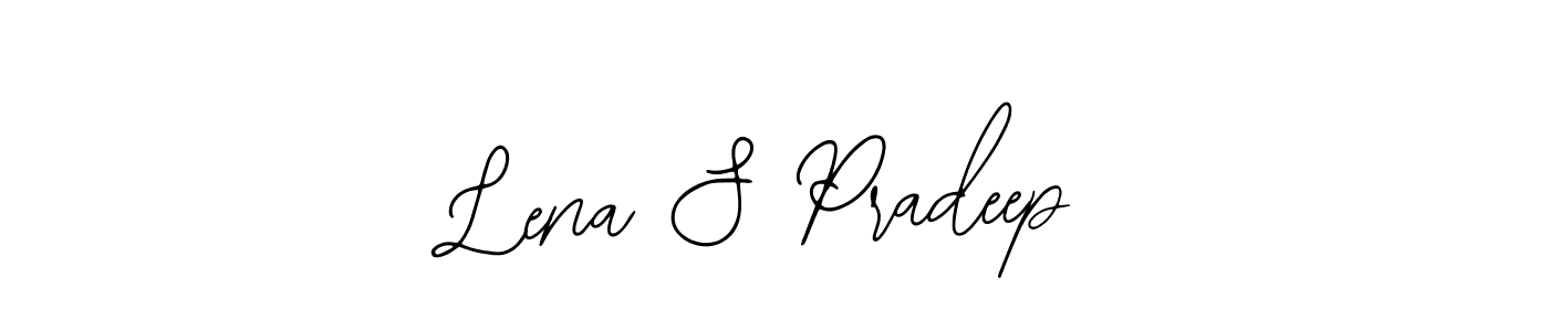 if you are searching for the best signature style for your name Lena S Pradeep. so please give up your signature search. here we have designed multiple signature styles  using Bearetta-2O07w. Lena S Pradeep signature style 12 images and pictures png
