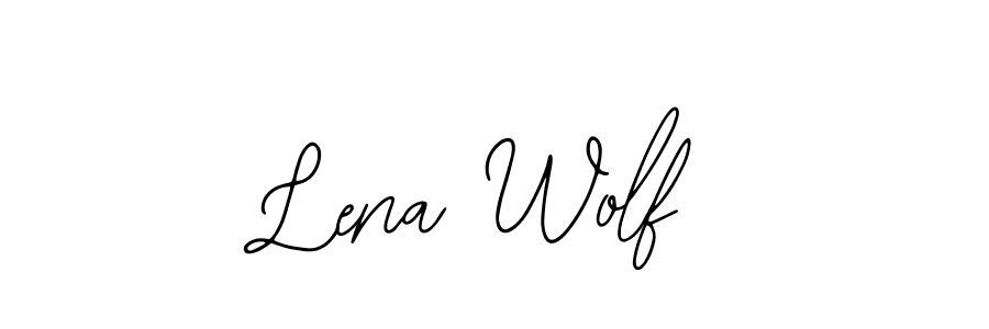 You should practise on your own different ways (Bearetta-2O07w) to write your name (Lena Wolf) in signature. don't let someone else do it for you. Lena Wolf signature style 12 images and pictures png