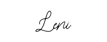 Use a signature maker to create a handwritten signature online. With this signature software, you can design (Bearetta-2O07w) your own signature for name Leni. Leni signature style 12 images and pictures png