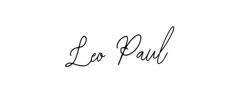 Use a signature maker to create a handwritten signature online. With this signature software, you can design (Bearetta-2O07w) your own signature for name Leo Paul. Leo Paul signature style 12 images and pictures png