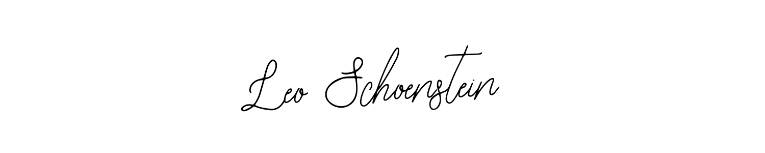 You should practise on your own different ways (Bearetta-2O07w) to write your name (Leo Schoenstein) in signature. don't let someone else do it for you. Leo Schoenstein signature style 12 images and pictures png
