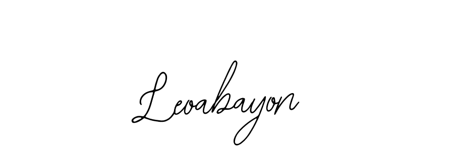 Use a signature maker to create a handwritten signature online. With this signature software, you can design (Bearetta-2O07w) your own signature for name Leoabayon. Leoabayon signature style 12 images and pictures png