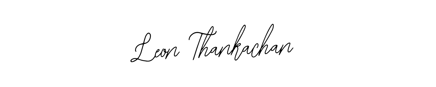 You should practise on your own different ways (Bearetta-2O07w) to write your name (Leon Thankachan) in signature. don't let someone else do it for you. Leon Thankachan signature style 12 images and pictures png