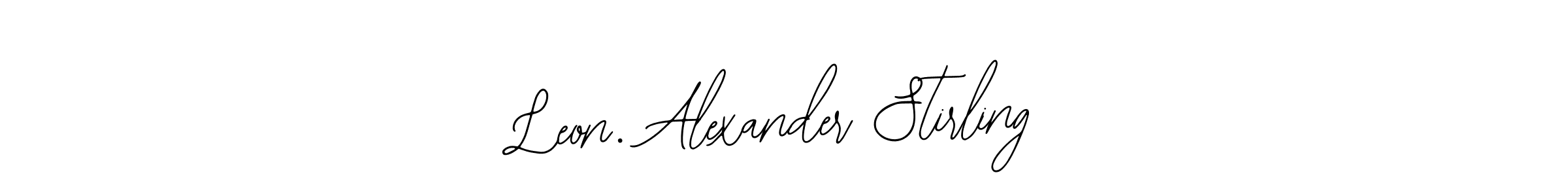 How to make Leon. Alexander Stirling name signature. Use Bearetta-2O07w style for creating short signs online. This is the latest handwritten sign. Leon. Alexander Stirling signature style 12 images and pictures png