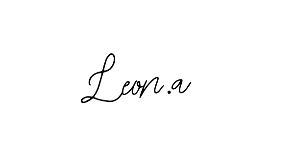 It looks lik you need a new signature style for name Leon.a. Design unique handwritten (Bearetta-2O07w) signature with our free signature maker in just a few clicks. Leon.a signature style 12 images and pictures png