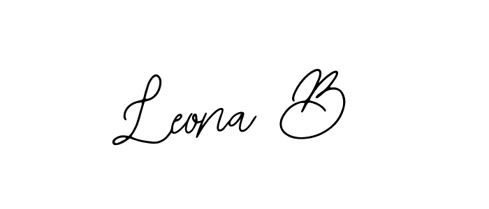 Use a signature maker to create a handwritten signature online. With this signature software, you can design (Bearetta-2O07w) your own signature for name Leona B. Leona B signature style 12 images and pictures png