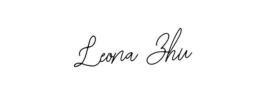 Bearetta-2O07w is a professional signature style that is perfect for those who want to add a touch of class to their signature. It is also a great choice for those who want to make their signature more unique. Get Leona Zhu name to fancy signature for free. Leona Zhu signature style 12 images and pictures png