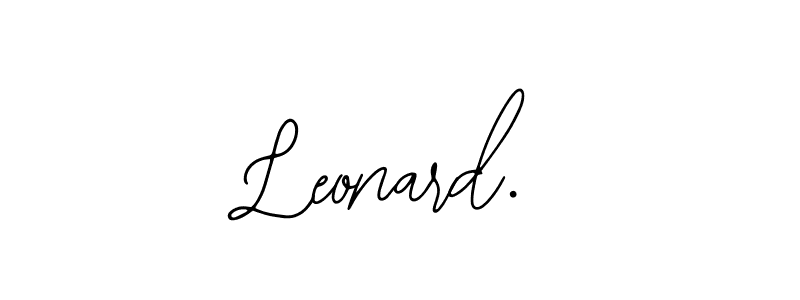 Make a short Leonard. signature style. Manage your documents anywhere anytime using Bearetta-2O07w. Create and add eSignatures, submit forms, share and send files easily. Leonard. signature style 12 images and pictures png