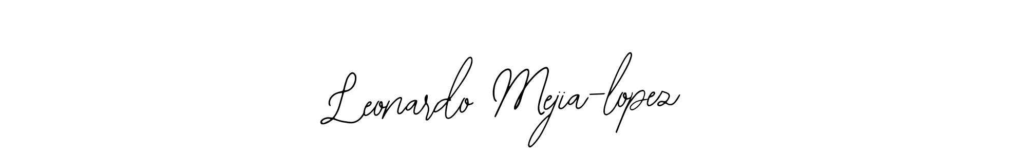 How to make Leonardo Mejia-lopez name signature. Use Bearetta-2O07w style for creating short signs online. This is the latest handwritten sign. Leonardo Mejia-lopez signature style 12 images and pictures png