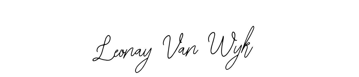 Use a signature maker to create a handwritten signature online. With this signature software, you can design (Bearetta-2O07w) your own signature for name Leonay Van Wyk. Leonay Van Wyk signature style 12 images and pictures png