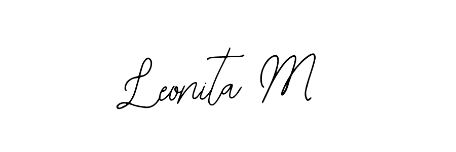 How to make Leonita M signature? Bearetta-2O07w is a professional autograph style. Create handwritten signature for Leonita M name. Leonita M signature style 12 images and pictures png