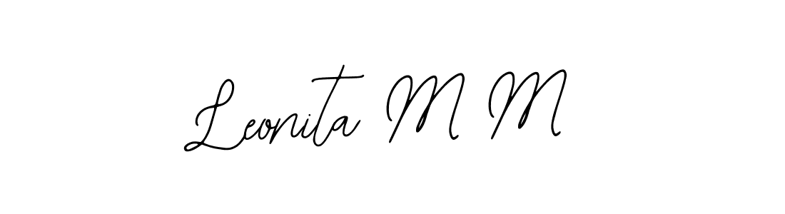 Design your own signature with our free online signature maker. With this signature software, you can create a handwritten (Bearetta-2O07w) signature for name Leonita M M. Leonita M M signature style 12 images and pictures png