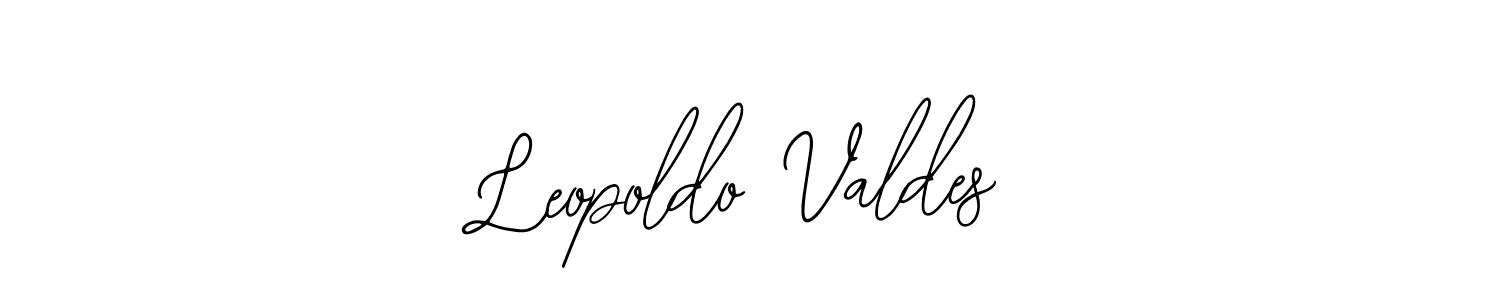How to make Leopoldo Valdes name signature. Use Bearetta-2O07w style for creating short signs online. This is the latest handwritten sign. Leopoldo Valdes signature style 12 images and pictures png