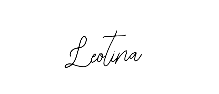 The best way (Bearetta-2O07w) to make a short signature is to pick only two or three words in your name. The name Leotina include a total of six letters. For converting this name. Leotina signature style 12 images and pictures png